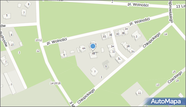 Otwock, Plac Wolności, 4B, mapa Otwock