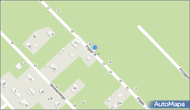 Otwock, Plater Emilii, 35, mapa Otwock