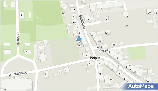 Pelplin, Plac Grunwaldzki, 4A, mapa Pelplin