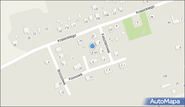 Piaski, Plac Różany, 2, mapa Piaski