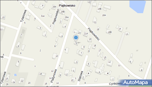 Piątkowisko, Platynowa, 3, mapa Piątkowisko