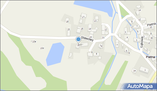 Pietna, Plac Stawowy, 10, mapa Pietna