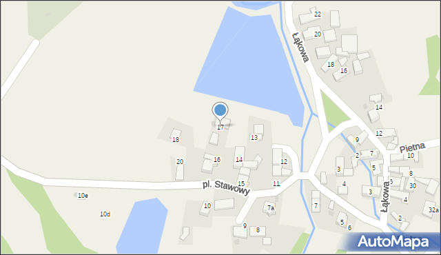 Pietna, Plac Stawowy, 17, mapa Pietna