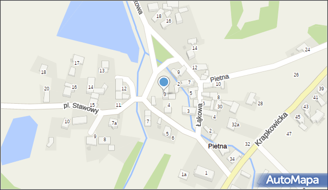 Pietna, Plac Stawowy, 3, mapa Pietna