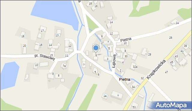 Pietna, Plac Stawowy, 4, mapa Pietna