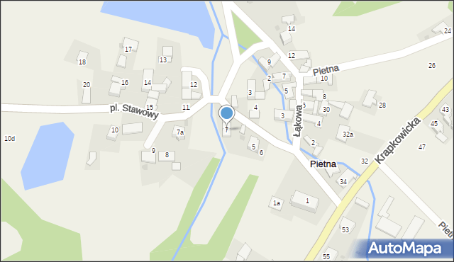 Pietna, Plac Stawowy, 7, mapa Pietna