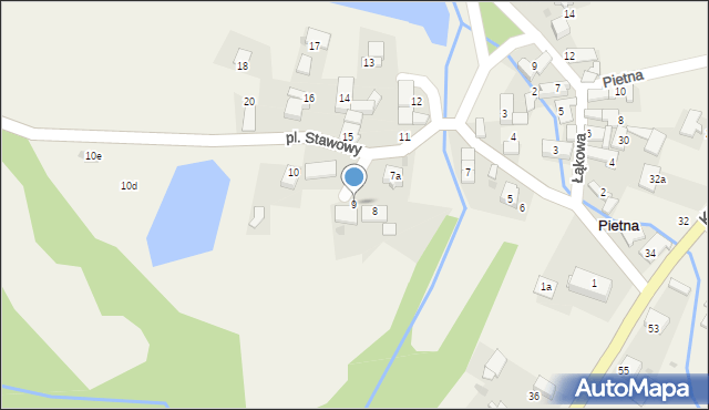 Pietna, Plac Stawowy, 9, mapa Pietna