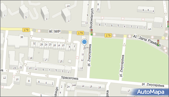 Piła, Plac Zwycięstwa, 10, mapa Piły