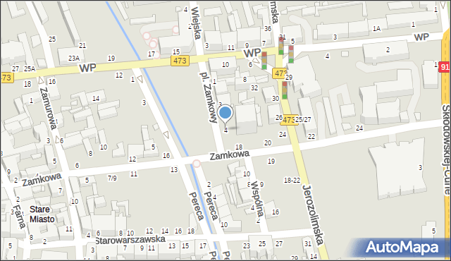 Piotrków Trybunalski, Plac Zamkowy, 4, mapa Piotrków Trybunalski