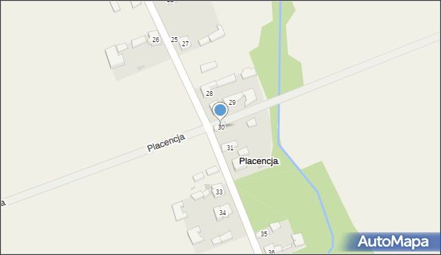 Placencja, Placencja, 30, mapa Placencja