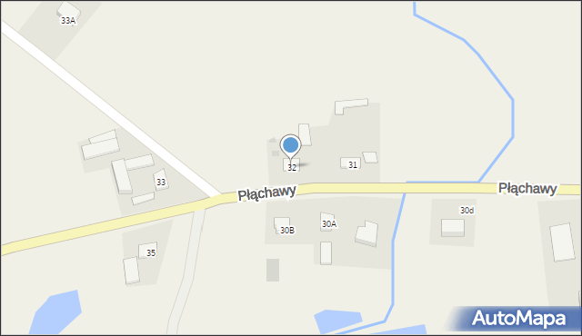 Płąchawy, Płąchawy, 32, mapa Płąchawy