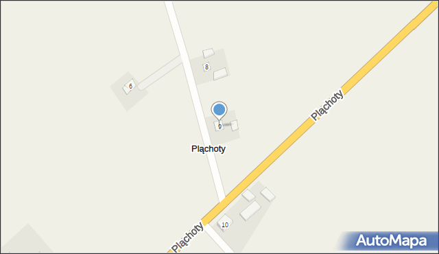 Pląchoty, Pląchoty, 9, mapa Pląchoty