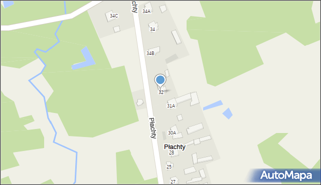 Płachty, Płachty, 32, mapa Płachty