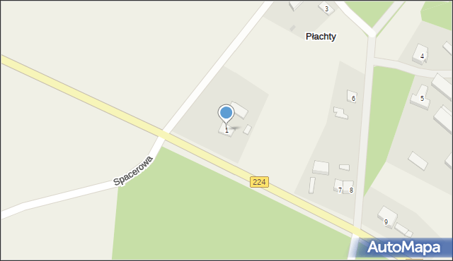 Płachty, Płachty, 1, mapa Płachty