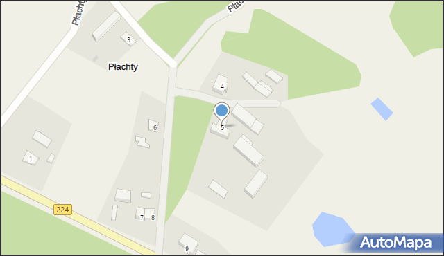 Płachty, Płachty, 5, mapa Płachty