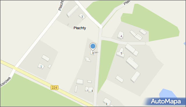 Płachty, Płachty, 6, mapa Płachty