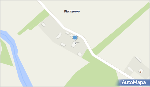 Płaciszewo, Płaciszewo, 8, mapa Płaciszewo