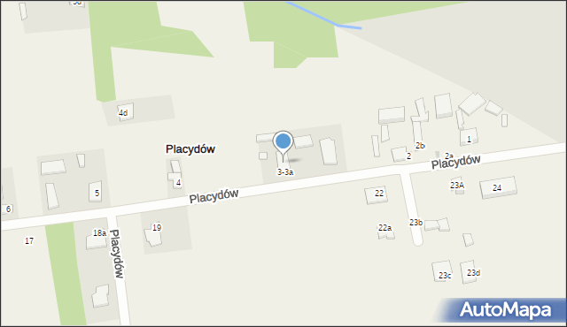 Placydów, Placydów, 3/3a, mapa Placydów