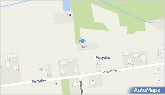 Placydów, Placydów, 4d, mapa Placydów