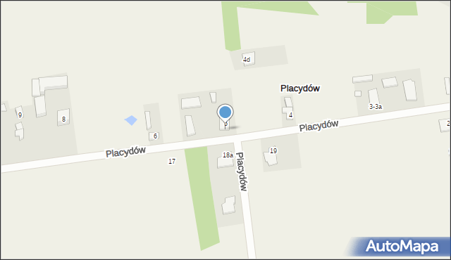 Placydów, Placydów, 5a, mapa Placydów