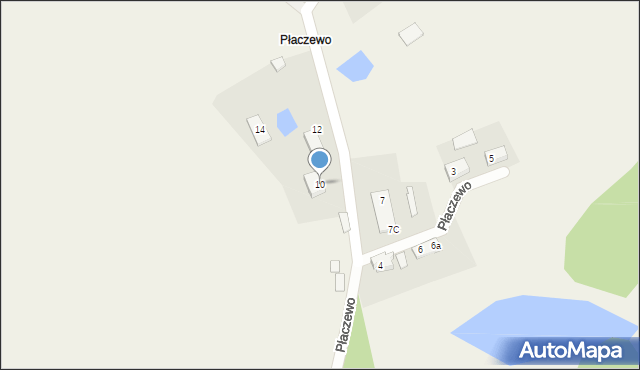 Płaczewo, Płaczewo, 10, mapa Płaczewo