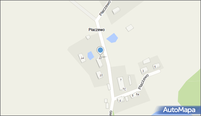 Płaczewo, Płaczewo, 12, mapa Płaczewo