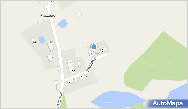 Płaczewo, Płaczewo, 3a, mapa Płaczewo