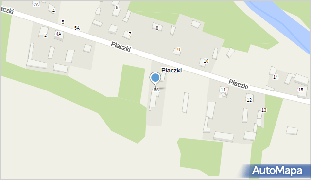 Płaczki, Płaczki, 8A, mapa Płaczki