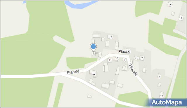 Płaczki, Płaczki, 1, mapa Płaczki