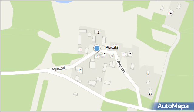 Płaczki, Płaczki, 11, mapa Płaczki