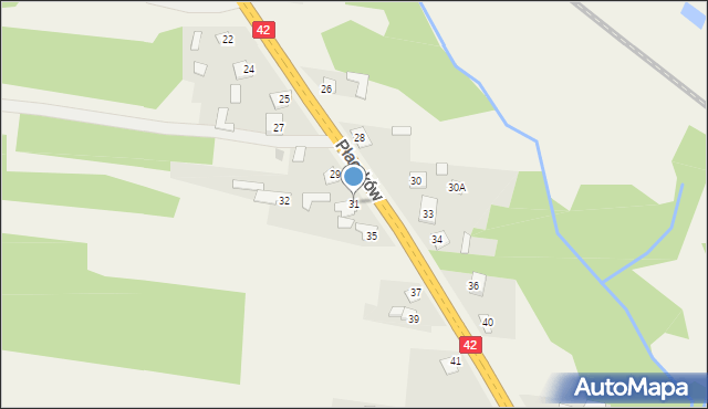 Płaczków, Płaczków, 31, mapa Płaczków