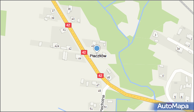 Płaczków, Płaczków, 45, mapa Płaczków