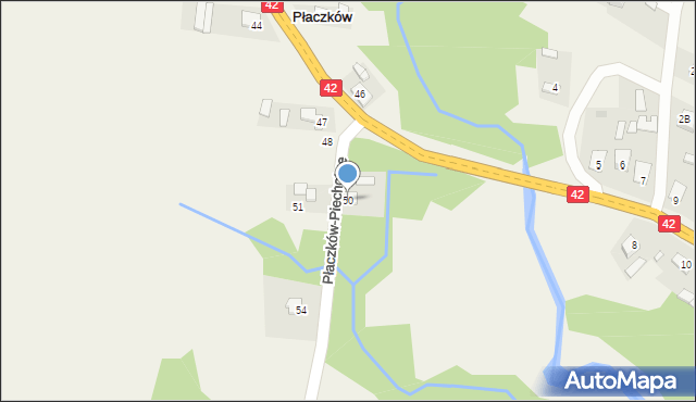 Płaczków, Płaczków, 50, mapa Płaczków