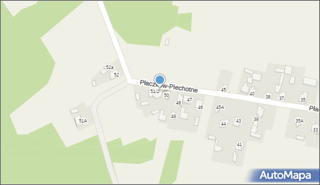 Płaczków, Płaczków-Piechotne, 51, mapa Płaczków