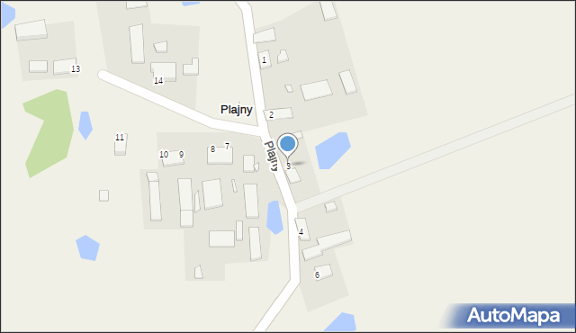 Plajny, Plajny, 3, mapa Plajny