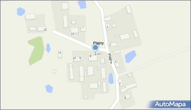 Plajny, Plajny, 7, mapa Plajny