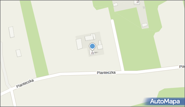 Planteczka, Planteczka, 11, mapa Planteczka