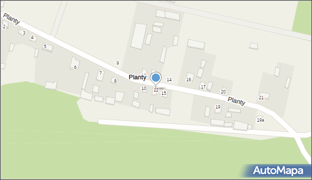 Planty, Planty, 12, mapa Planty