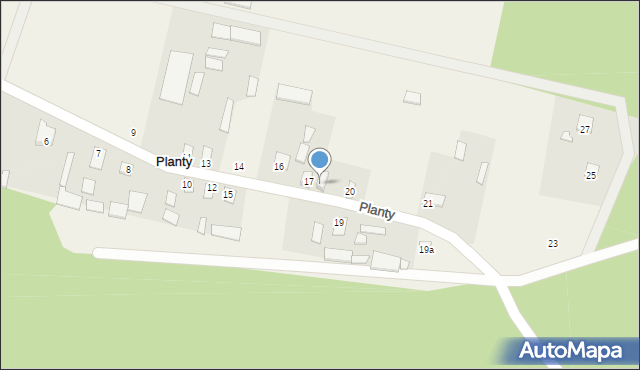 Planty, Planty, 18, mapa Planty