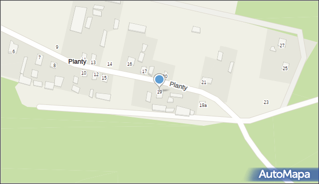 Planty, Planty, 19, mapa Planty