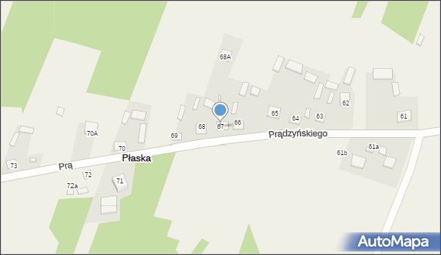 Płaska, Płaska, 67, mapa Płaska