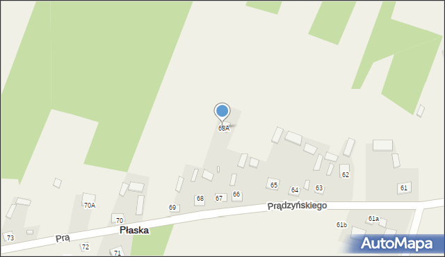 Płaska, Płaska, 68A, mapa Płaska