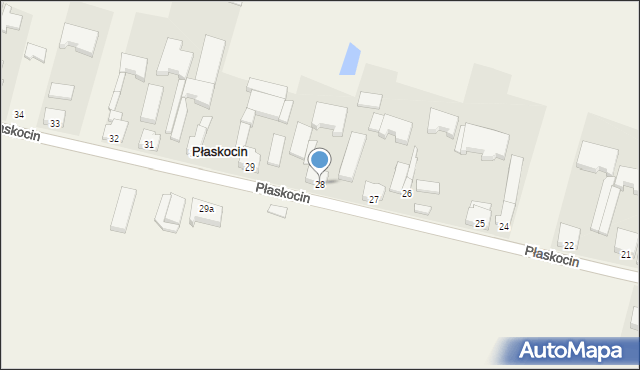 Płaskocin, Płaskocin, 28, mapa Płaskocin