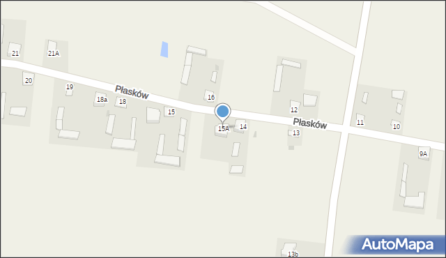 Płasków, Płasków, 15A, mapa Płasków