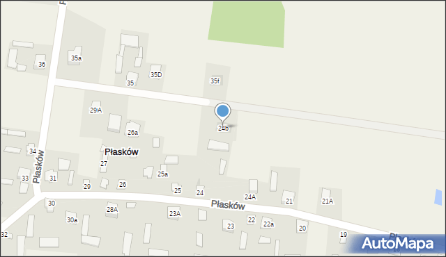 Płasków, Płasków, 24b, mapa Płasków