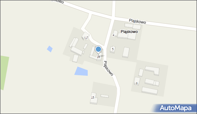 Pląskowo, Pląskowo, 16, mapa Pląskowo