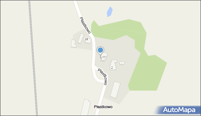 Płastkowo, Płastkowo, 1, mapa Płastkowo