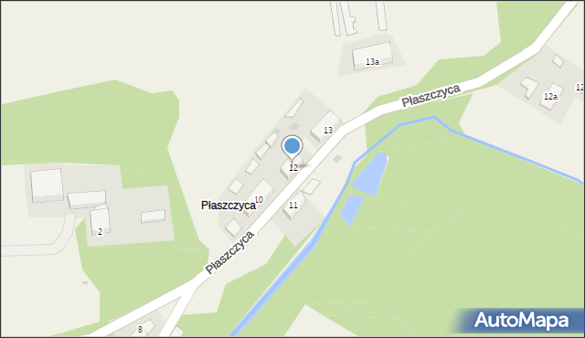 Płaszczyca, Płaszczyca, 12, mapa Płaszczyca