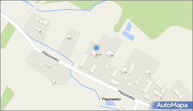 Płaszewko, Płaszewko, 15, mapa Płaszewko