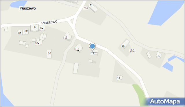 Płaszewo, Płaszewo, 13, mapa Płaszewo